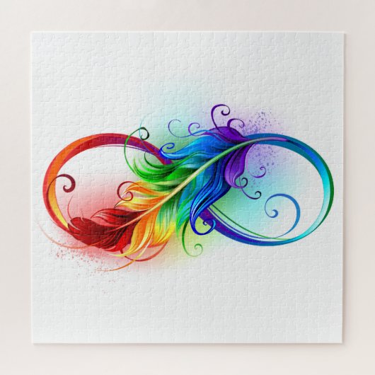 Infineensymbool met regenboogvanger legpuzzel (Horizontaal)