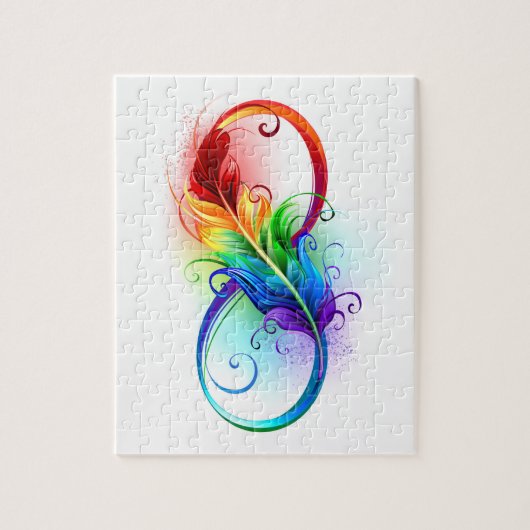Infineensymbool met regenboogvanger legpuzzel (Verticaal)
