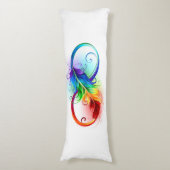 Infineensymbool met regenboogvanger lichaamskussen (Voorkant Verticaal)