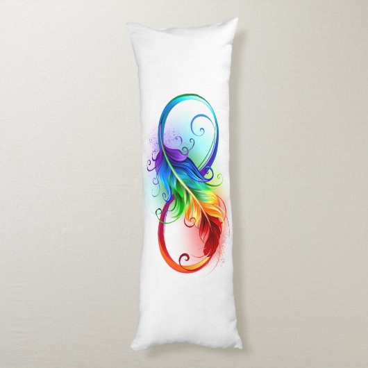 Infineensymbool met regenboogvanger lichaamskussen (Achterkant (Verticaal))