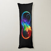 Infineensymbool met regenboogvanger lichaamskussen (Achterkant (Verticaal))