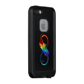 Infineensymbool met regenboogvanger LifeProof iPhone hoesje (Achterkant / rechts)