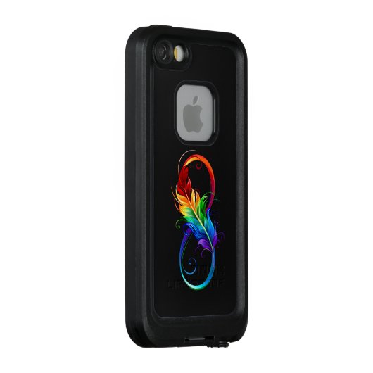 Infineensymbool met regenboogvanger LifeProof iPhone hoesje (Achterkant / rechts)