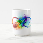 Infineensymbool met regenboogvanger magische mok (Midden)