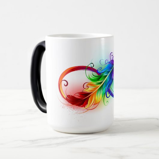 Infineensymbool met regenboogvanger magische mok (Voorkant links)