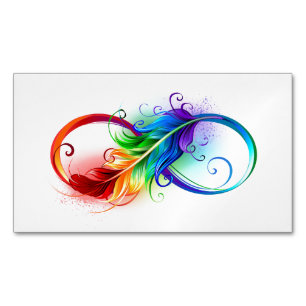Infineensymbool met regenboogvanger magnetisch visitekaartje