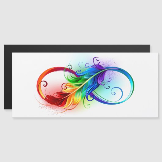 Infineensymbool met regenboogvanger magnetische uitnodiging (Voorkant / Achterkant)