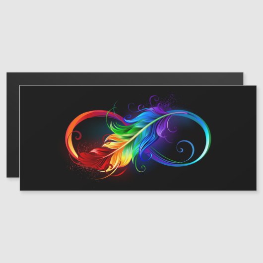 Infineensymbool met regenboogvanger magnetische uitnodiging (Voorkant / Achterkant)