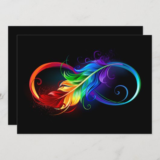 Infineensymbool met regenboogvanger menu (Voorkant / Achterkant)