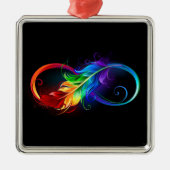 Infineensymbool met regenboogvanger metalen ornament (Voorkant)
