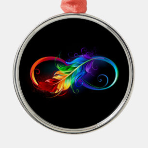 Infineensymbool met regenboogvanger metalen ornament