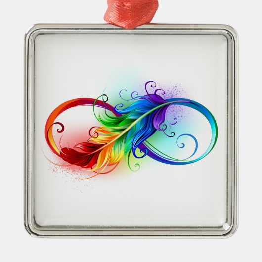 Infineensymbool met regenboogvanger metalen ornament (Voorkant)