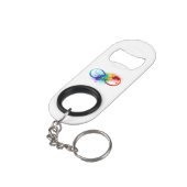 Infineensymbool met regenboogvanger mini flessenopener (Achterkant Gekanteld)