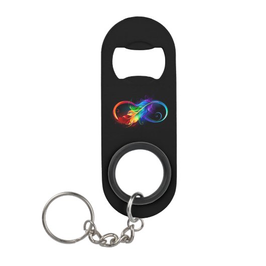 Infineensymbool met regenboogvanger mini flessenopener (Voorkant)