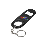 Infineensymbool met regenboogvanger mini flessenopener (Achterkant Gekanteld)