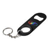 Infineensymbool met regenboogvanger mini flessenopener (Voorkant Gekanteld)