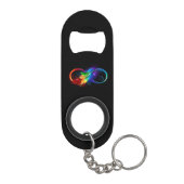 Infineensymbool met regenboogvanger mini flessenopener (Achterkant)