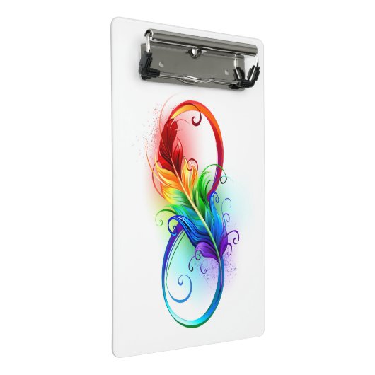 Infineensymbool met regenboogvanger mini klembord (Schuin)