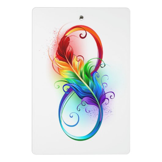 Infineensymbool met regenboogvanger mini klembord (Achterkant)