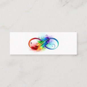 Infineensymbool met regenboogvanger mini visitekaartje
