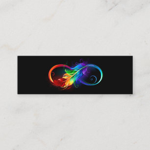 Infineensymbool met regenboogvanger mini visitekaartje