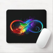 Infineensymbool met regenboogvanger muismat (Met muis)