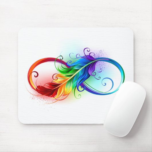 Infineensymbool met regenboogvanger muismat (Met muis)