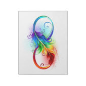 Infineensymbool met regenboogvanger notitieblok (Linkerzijde)