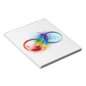 Infineensymbool met regenboogvanger notitieblok (Schuin)