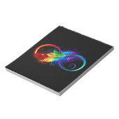 Infineensymbool met regenboogvanger notitieblok (Linkerzijde)