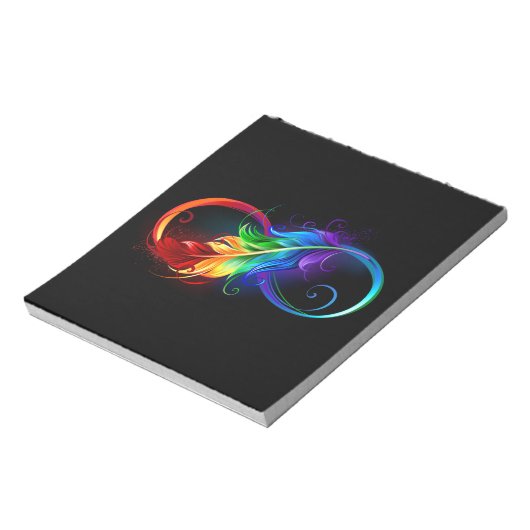 Infineensymbool met regenboogvanger notitieblok (Linkerzijde)