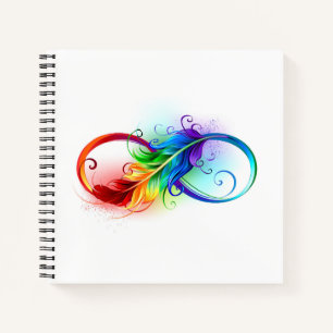 Infineensymbool met regenboogvanger notitieboek