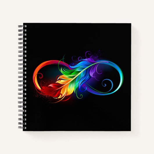 Infineensymbool met regenboogvanger notitieboek (Voorkant)