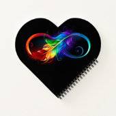 Infineensymbool met regenboogvanger notitieboek (Achterkant)