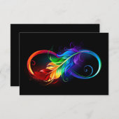 Infineensymbool met regenboogvanger notitiekaartje (Voorkant / Achterkant)