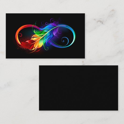 Infineensymbool met regenboogvanger notitiekaartje (Voorkant / Achterkant)