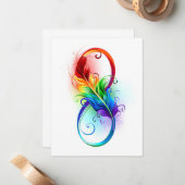 Infineensymbool met regenboogvanger notitiekaartje (Voorkant / Achterkant in situ)