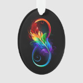 Infineensymbool met regenboogvanger ornament (voorkant)