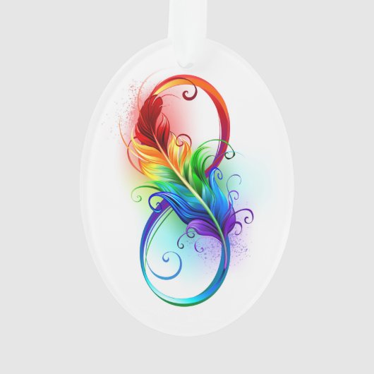 Infineensymbool met regenboogvanger ornament (achterkant)