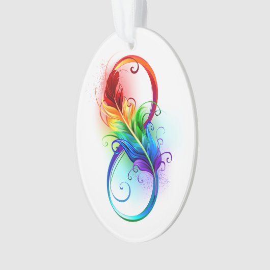 Infineensymbool met regenboogvanger ornament (voorkant)