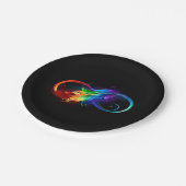 Infineensymbool met regenboogvanger papieren bordje (Gekanteld)