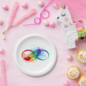 Infineensymbool met regenboogvanger papieren bordje (Feest)