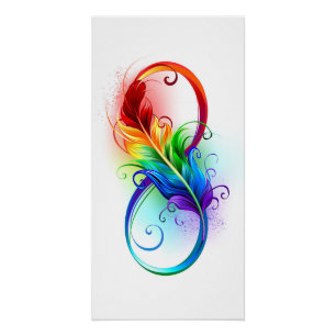 Infineensymbool met regenboogvanger perfect poster
