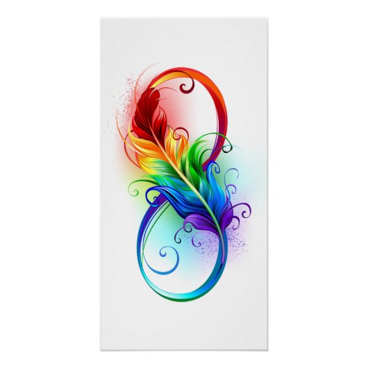Infineensymbool met regenboogvanger perfect poster (Voorkant)