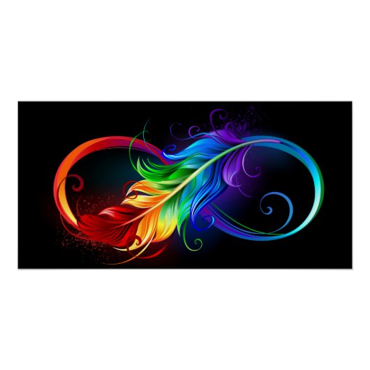 Infineensymbool met regenboogvanger perfect poster (Voorkant)
