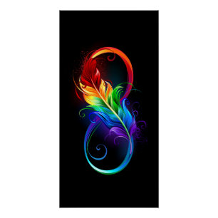 Infineensymbool met regenboogvanger perfect poster