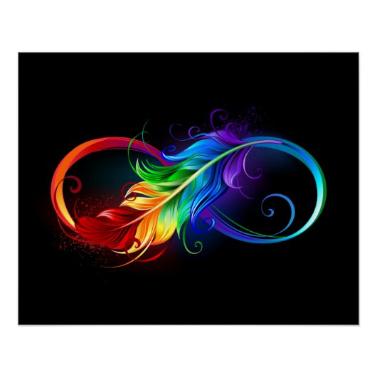 Infineensymbool met regenboogvanger perfect poster (Voorkant)