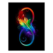 Infineensymbool met regenboogvanger perfect poster (Voorkant)