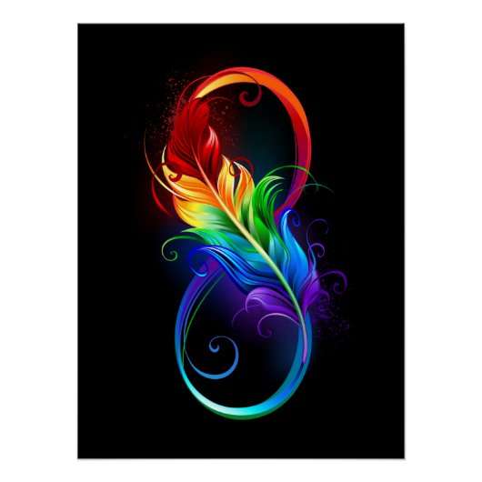 Infineensymbool met regenboogvanger perfect poster (Voorkant)