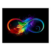 Infineensymbool met regenboogvanger perfect poster (Voorkant)